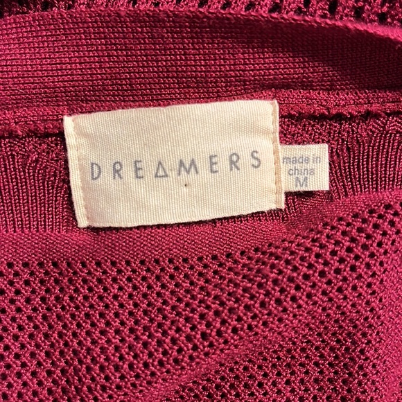 Dreamers cranberry open front cardigan - Picture 5 of 5
